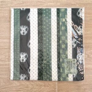 New GREEN Furoshiki, Wrapping Cloth, Towel and Kimono Pattern Fabric